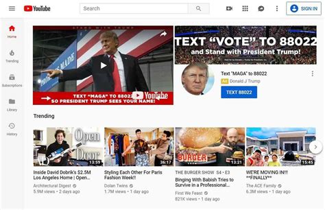 Trump Campaign Buys Ad That All YouTube Visitors Will See As  